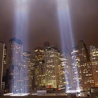 Tribute in Light on September 6, 2011.